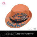 lovely custom design high printing fedora hats for kids paper straw summer cowboy hat